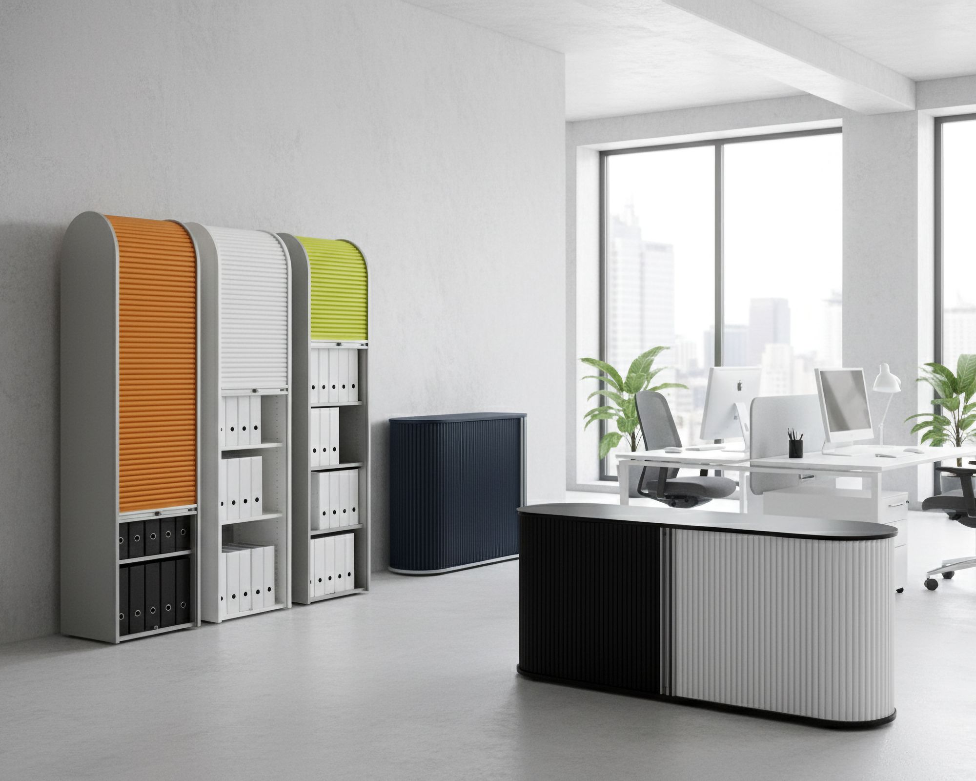 Klenk Dancer Schränke - Korpus mit Rollladen Aktenschrank Weiss Image