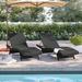 Wade Logan® Billur 79.25" Long Reclining Chaise Lounge Set Wicker/Rattan in Gray | 15 H x 27.5 W x 79.25 D in | Outdoor Furniture | Wayfair