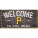 Pittsburgh Pirates 6'' x 12'' Welcome to Our Home Sign