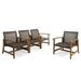 Millwood Pines Kwinana Patio Chair Wood/Wicker/Rattan in Brown/White | 31.75 H x 28.25 W x 31 D in | Wayfair 14F110EEDB20454381EBDF9C8CB4E499