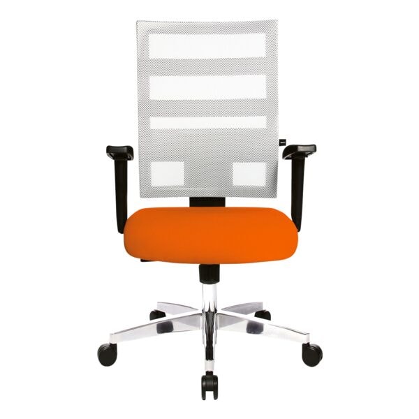 Topstar Bürostuhl »X-Pander« ohne Armlehnen Netz weiß orange Image
