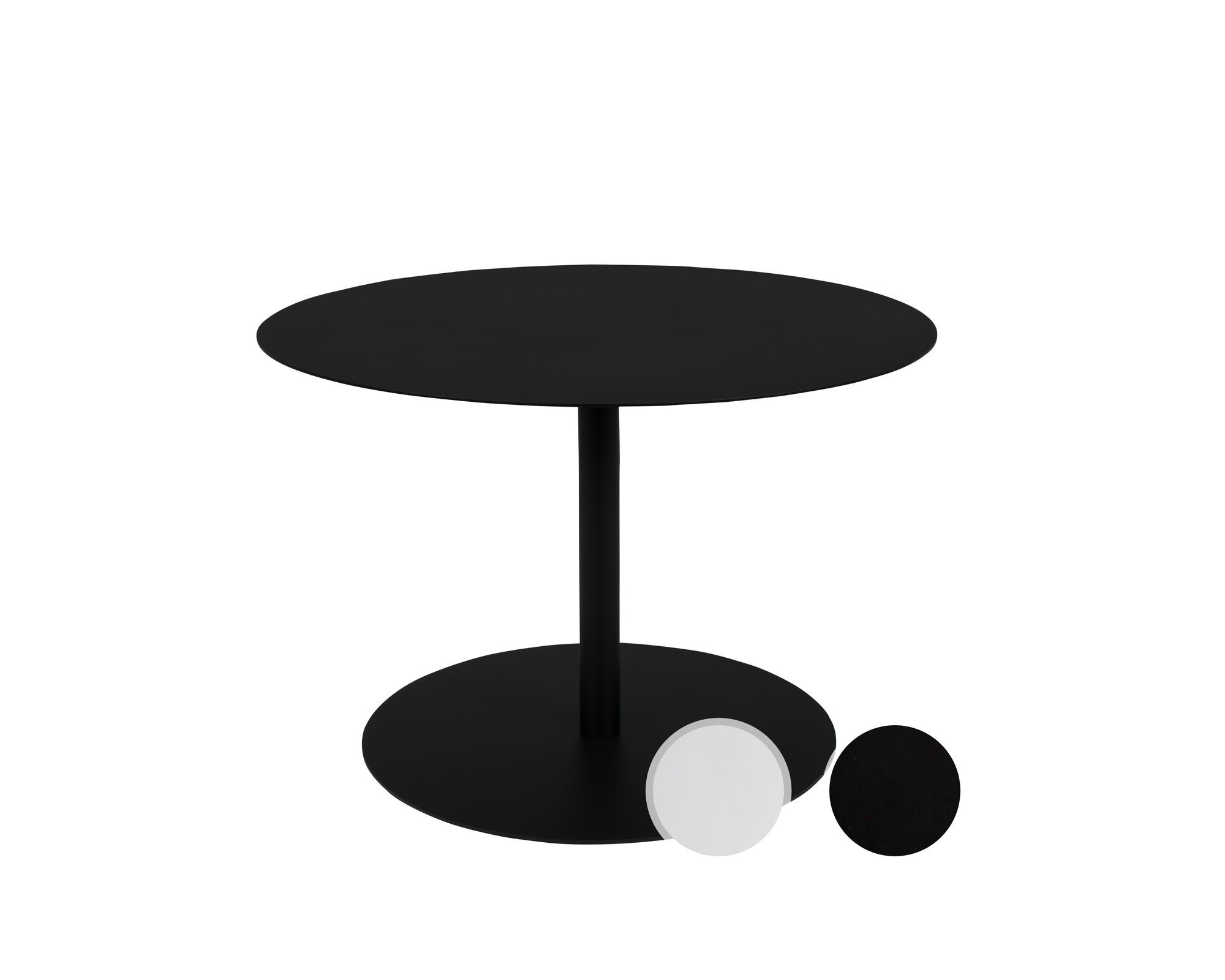Zuiver Beistelltisch Snow rund schwarz gross