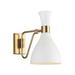 ED Ellen DeGeneres Joan 1 - Light Dimmable Armed Sconce Metal in White | 10.75 H x 6.25 W x 12 D in | Wayfair EW1061MWT