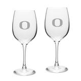 Oregon Ducks 2-Piece 16oz. White Wine Glasses Set