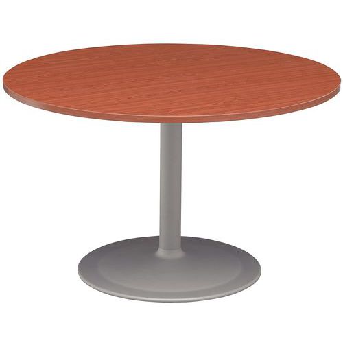 table de reunion ronde diam100 merisier / pied s tulipe