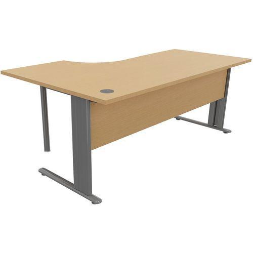 Poste Comp Asym Pied L 180x120x60 Ret D Hetre/alu - Manutan Expert