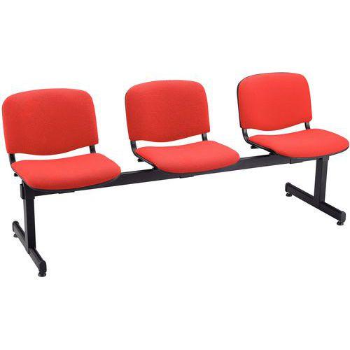 Poutre Agora 3 Places Tissu Rouge - Linea Fabbrica