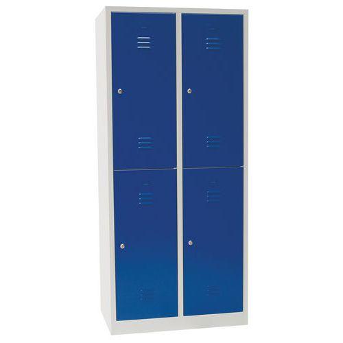 vestiaire multicases 400mm 2 x 2 cases bleu -manutan expert