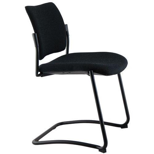 Chaise Luge Noire Tissu Moucheté Noir - Sokoa