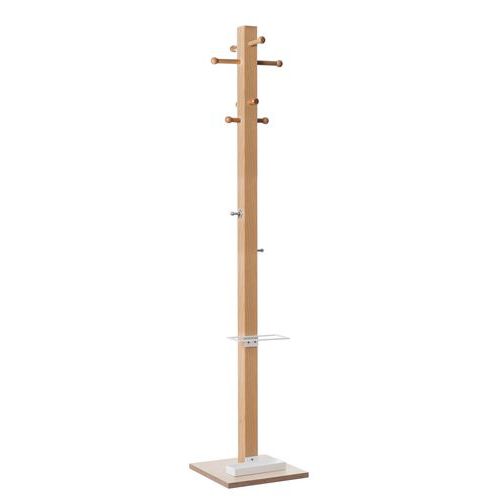 Porte Manteaux En Bois Massif Easycloth Modèle B Blanc - EasyCloth