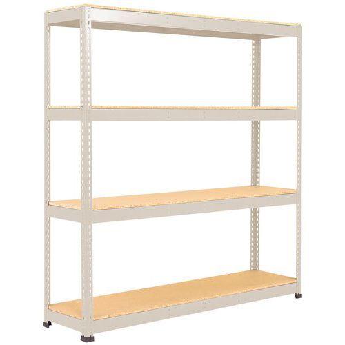 rayonnage rapid 1 2440x1830x455-4 niveaux-agglomérés-ral7032