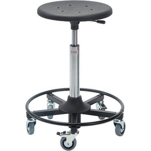 Tabouret À Roulettes Vérin À Gaz-haut Assise Sigma - Global Professional Seating