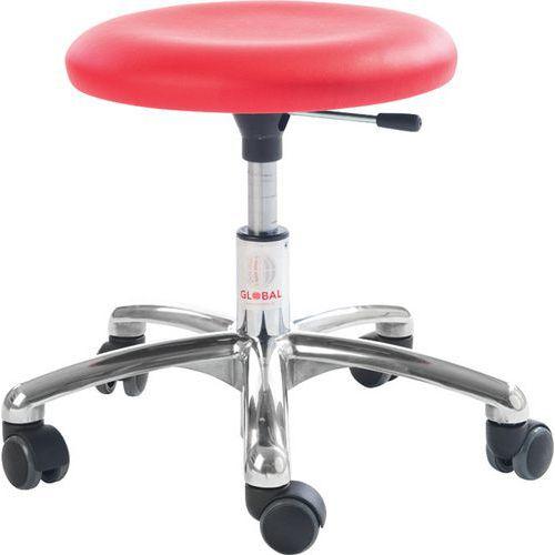 Tabouret Beta - Imitation Cuir - Bas - Rouge - Global Professional Seating