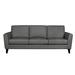 Brayden Studio® Brunet 84" Genuine Leather Square Arm Sofa in Gray/Brown | 33 H x 84 W x 35 D in | Wayfair B2D2B40516E9488480749D4B0440A26E