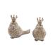 August Grove® Bird Figurines - Contemporary Polyresin 4" Royal Bird w/ Crown Home Decor - Office or Home Decorative Accent Resin in Brown | Wayfair