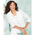 Draper's & Damon's Women's Forever Eyelet Jacket - White - L - Misses