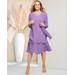 Draper's & Damon's Women's Special Occasion Flirty Jacket Dress - Purple - 3X - Womens