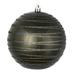 Vickerman 527658 - 4" Pewter Candy Glitter Ball Christmas Tree Ornament (4 pack) (N187687D)