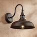 Gough 12 1/2" High Bronze Motion Sensor Outdoor Wall Barn Light