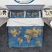 East Urban Home World Map Duvet Cover Set Microfiber in Blue | Twin Duvet Cover + 1 Sham | Wayfair 26949647017643EDA9E557F8B8F2EBBD