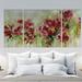 Wexford Home A Premium 'Playful Garden' Painting Multi-Piece Image on Canvas Metal in Red | 40 H x 80 W x 1.5 D in | Wayfair 19808-40403P