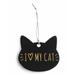 Rosanna The Little Things I Heart My Cat Hanging Figurine Ornament Ceramic/Porcelain in Black | 3.5 H x 3 W x 0.25 D in | Wayfair 97486