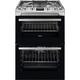 Zanussi 60cm Double Oven Dual Fuel Cooker with Lid - Stainless Steel