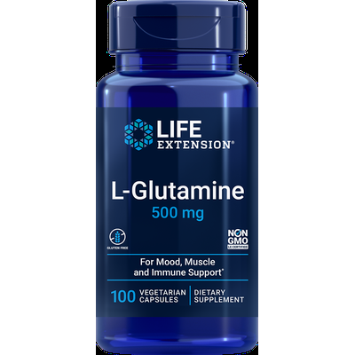  L-Glutamine, 500 mg, 100 vegetarian capsules