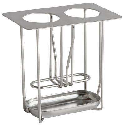 Vollrath 56116 Stainless Steel 2-Hole Squeeze Bottle Holder