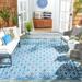 Courtyard Collection 8' X 11' Rug in Navy And Aqua - Safavieh CY8531-39421-8