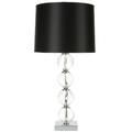 Amanda 31-Inch H Black Crystal Glass Globe Lamp - Safavieh LITS4006A