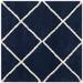 Hudson Shag Collection 7' X 7' Square Rug in Navy And Ivory - Safavieh SGH281C-7SQ