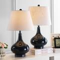Amy 24-Inch H Gourd Glass Lamp (Set of 2) - Safavieh LIT4087B-SET2