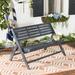 Luca Folding Bench in Dark Slate Grey - Safavieh FOX6705K