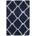 Hudson Shag Collection 6' X 9' Rug in Navy And Ivory - Safavieh SGH283C-6