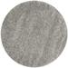 "California Shag Collection 5'-3"" X 5'-3"" Round Rug in Silver - Safavieh SG151-7575-5R"