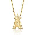 Women's Alex Woo Los Angeles Angels 16" Little Logo 14k Yellow Gold Necklace