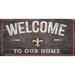 New Orleans Saints 11'' x 19'' Welcome To Our Home Sign