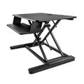 StarTech.com Sit Stand Desk Converter with Keyboard Tray - Large 35” x 21" Surface - Height Adjustable Ergonomic Desktop/Tabletop Standing Workstation - Holds 2 Monitors - Pre-Assembled (ARMSTSLG)