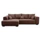 CAVADORE Ecksofa Mavericco inkl. Kissen / XXL-Eckcouch im modernen Design / Longchair links / 285 x 69 x 170 / Lederoptik cognac