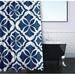 Winston Porter Rosas Floral Single Shower Curtain Polyester in Blue | 74 H x 71 W in | Wayfair 51D41CBDA42D455D93A49628FC7EB796