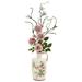 One Allium Way® Artificial Roses Floral Arrangement in Vase Polyester/Faux Silk/Plastic/Fabric | 29 H x 9 W x 9 D in | Wayfair