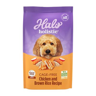 Halo Holistic Healthy Grains Cage-free Chicken & Brown Rice Recipe Adult Dry Dog Food, 21 lbs.