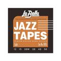 La Bella Jazz Tapes 600L, White Nylon, Saiten für E-Gitarre/Jazz-Gitarre, Light, 012-056