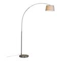 Arc-basic - Lampe arquée - 1 lumière - h 1760 mm - Gris - Moderne - éclairage intérieur - Salon