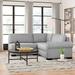 Gray Sectional - Three Posts™ Willia Linen Corner Sectional Linen | 33 H x 83 W x 76 D in | Wayfair 574FA765F15247EF9250F52D2BEAD39B