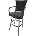 Charlton Home® Cutlip Linen 35" Patio Bar Stool w/ Cushion in Gray | 49 H x 30 W x 20 D in | Wayfair E4E48AD6AD8B43F3993F307361D38D61