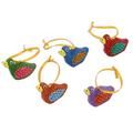 The Holiday Aisle® Sweet Ducks Wood Alebrije Hanging Figurine Ornament Wood in Blue/Brown | 1.2 H x 1 W x 1.8 D in | Wayfair