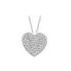 Carissima Gold Women's 9ct White Gold 0.20ct Diamond Heart Slider Pendant on Chain Necklace of 46cm/18"