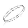 Carissima Gold Women's 9 ct White Gold Double Square Tube Bangle